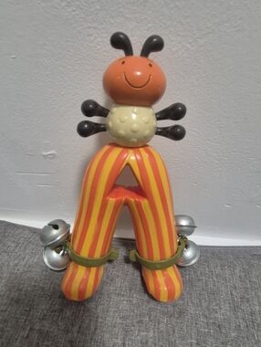 *5/$25* B. Toys Ant Rattle Orange Baby Jindle Bells